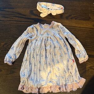 Magnetic Me 12-18 mos Prima Ballerina Modal Long-Sleeve Dress with headband